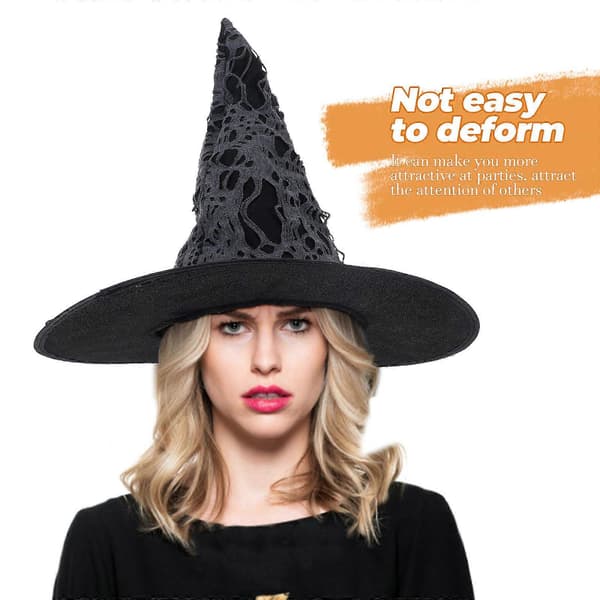 Halloween Cosplay Hat Heksehat til indretning Halloween Broken Holes Kostume A