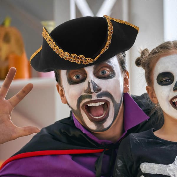 Halloween Pirathatt Cosplay för Dekor Svart Konstgjord A