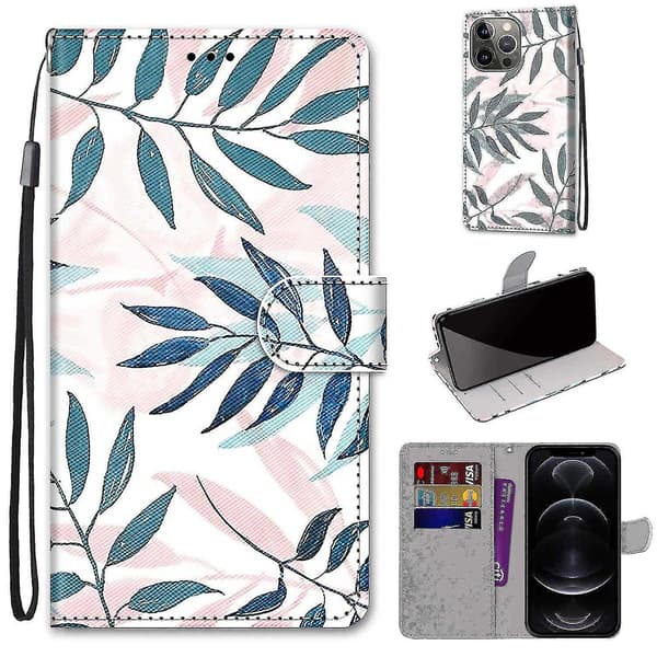 Etui til Samsung Galaxy A53 5g Malet Lædercover Magnetisk Lukning - Blad A