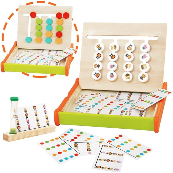 Montessori Spielzeug Puslespil Kinder Holzspielzeug Logik Sortiersp