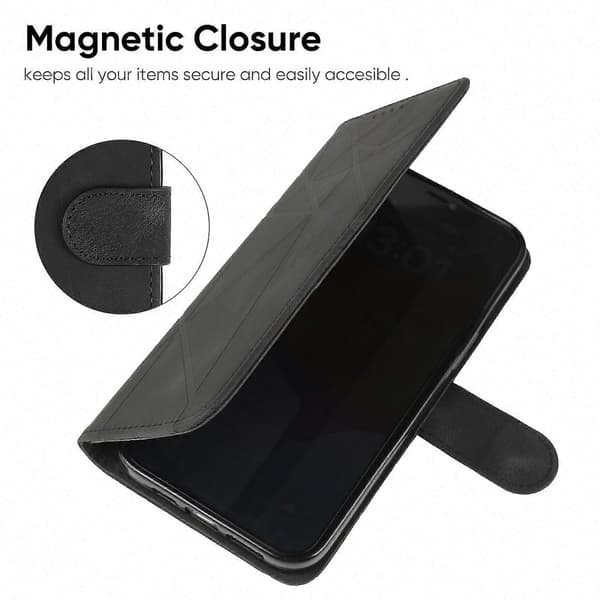 Blødt lædertelefoncover til Xperia 5 V Sort