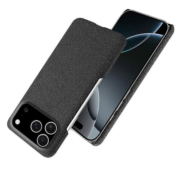 Kompatibel med iPhone 17 Pro Mobilskal Tygtextur Anti-Rep Skyddande PC Baksida A