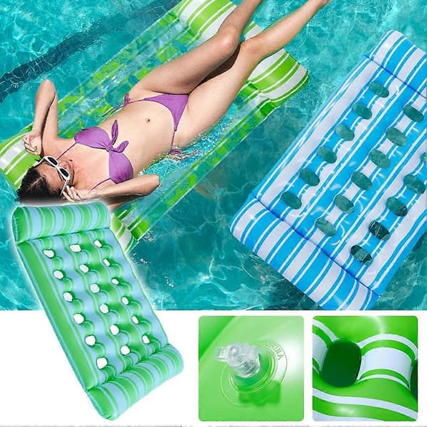 Uppblåsbara poolflottar för vuxna, poolflottar i non-stick PVC-material för tonåringar på semester A