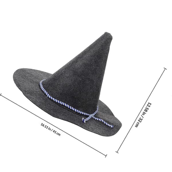 Halloween Heksehat Gråt Filtmateriale Halloween Kostume Hat Rekvisit A