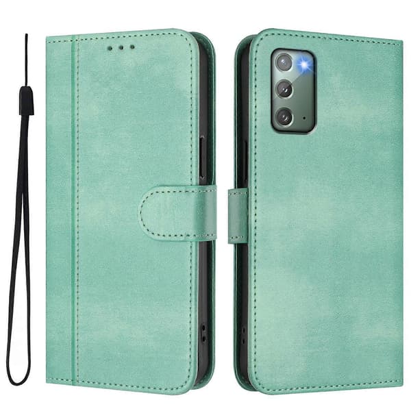 Line Splicing Buckle Retro læder telefoncover (til Samsung Galaxy Note20)