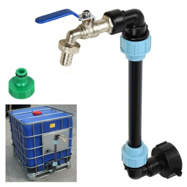 IBC Svanhals +3/4\" Utløpskran Adapter For Container Tilbehør Regnvannstank