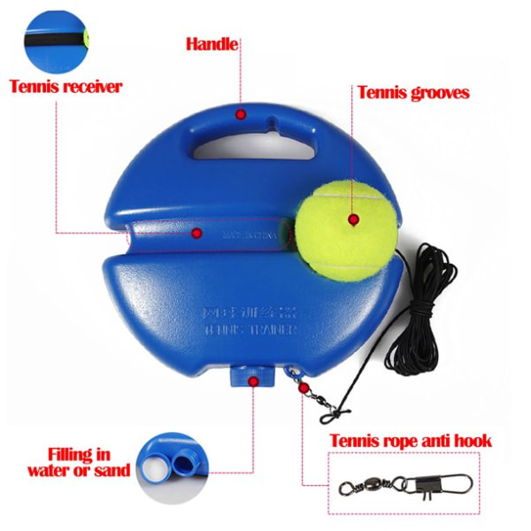 Singles Tennis Balls Training Practice Tool Balls Back Base