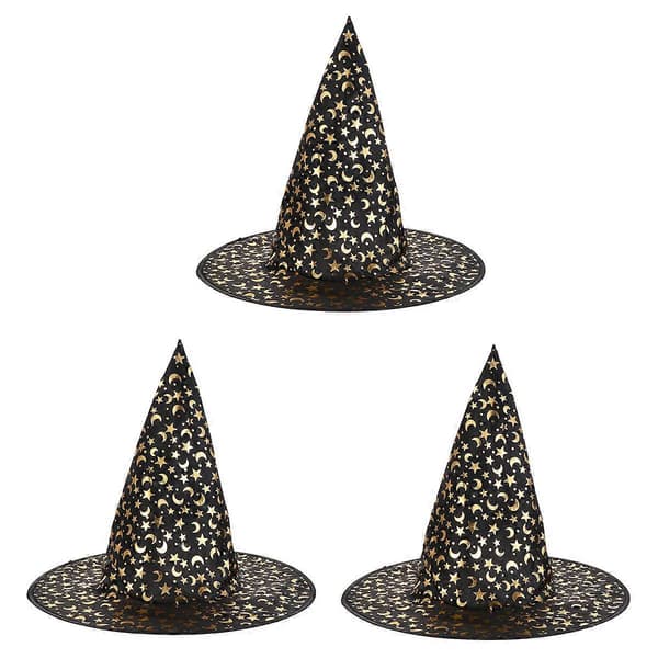 Halloween-hodeplagg for kvinner, trollmannhatt, voksen Halloween-kostymefestrekvisita, 3 stk. A