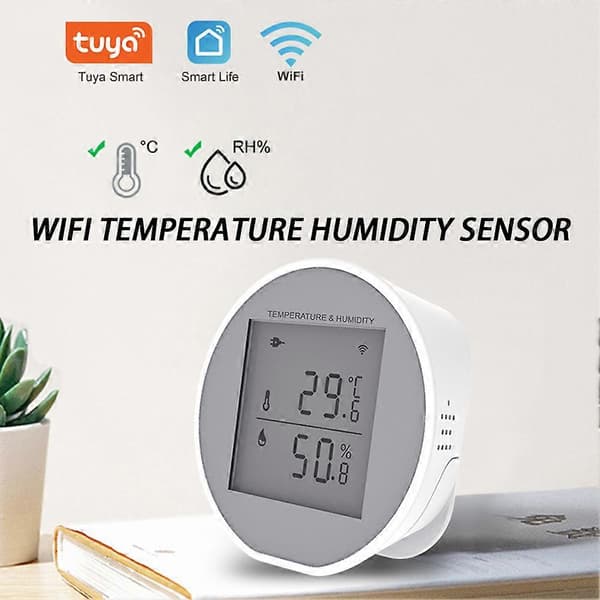 WiFi Hygrometer Termometre Stemmestyring Indendørs Hygrometer Termometre til Vejrstation A