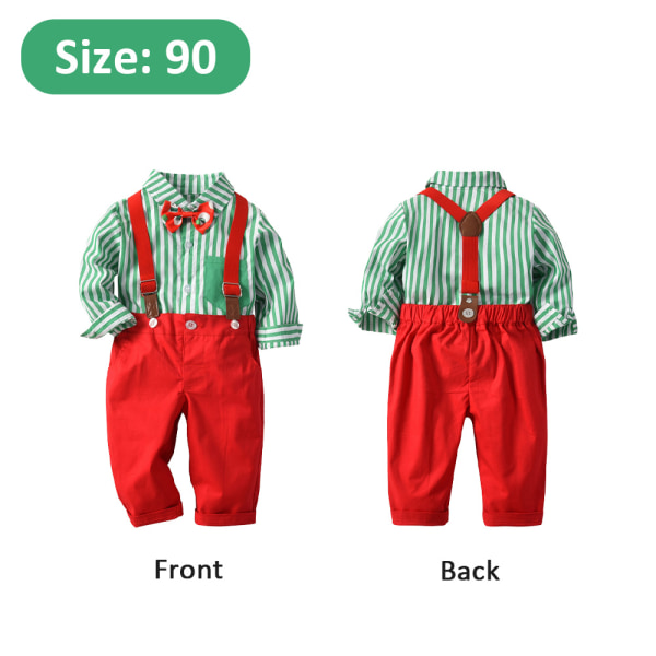 Baby Boy Kläder Toddler Outfits Pojkars randiga printed fluga S