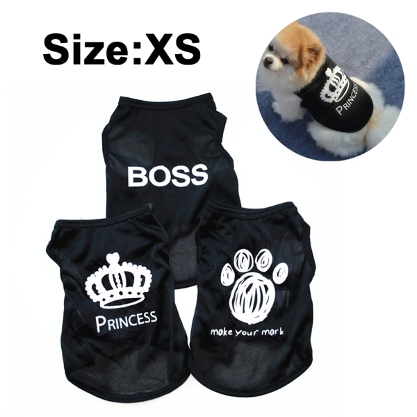 3pcs Puppy Vest T-Shirt Sleeveless Costumes