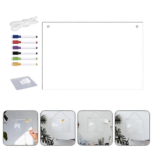 Klara Whiteboard Akrylmarkörtavlor för Väggupphängning 2-pack A