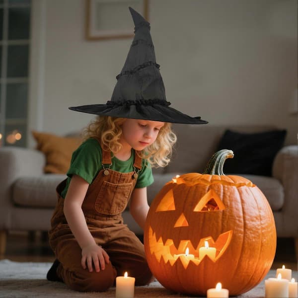 Halloweenfest Häxhatt för Kvinnor och Maskerade Evenemang A