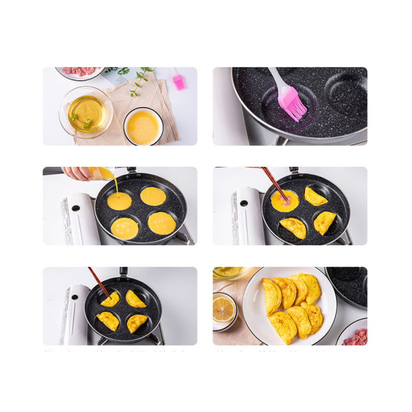 Firkant stekepanne for egg, Maifan stein non-stick panne, multifunksjonell