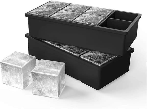 Isbitsformar silikon XXL isbitsbricka isbitsbricka 2-pack isbitsbricka 5 cm stora isbollar A
