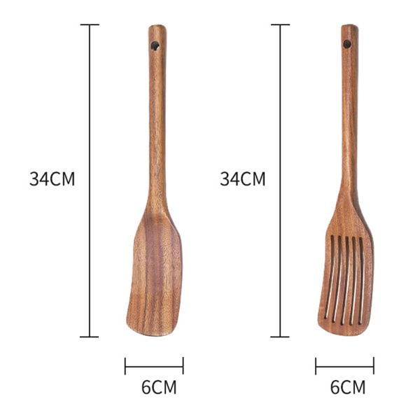 Træ køkkenredskaber sæt - 2 stykke non-stick bambus træ