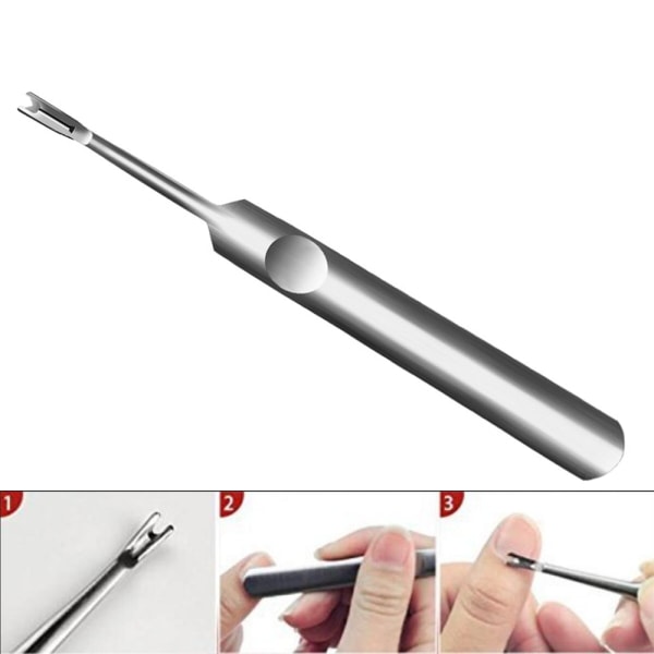 Rustfrit stål Cuticle Trimmer Remover Metal Cuticle Pusher