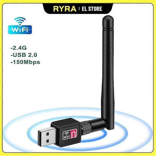 RYRA Mini USB Wifi -sovitin 802.11b/g/n-antenni 150Mbps USB-langaton vastaanotinsovitin
