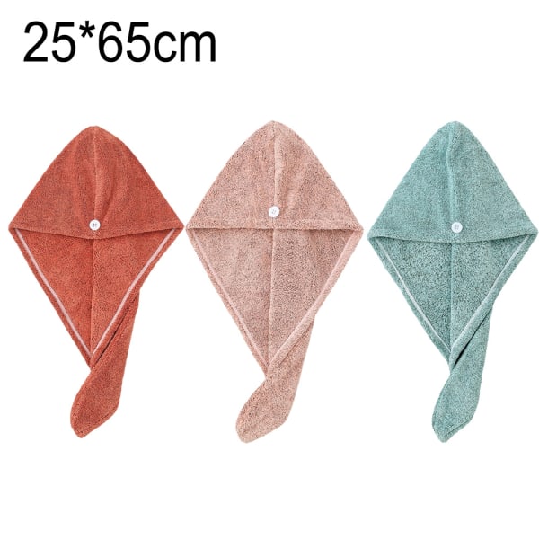 3-Pack Hair Towel  Bamboo Fabric Women's Soft Shower Towels for