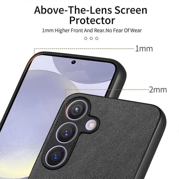 Twill stoff skinn bakdeksel til Samsung Galaxy S25 5G