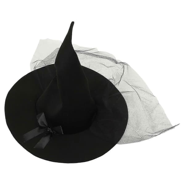 Halloweenhatt Häxhatt för festdekor Halloweenfestival Bred brätte A