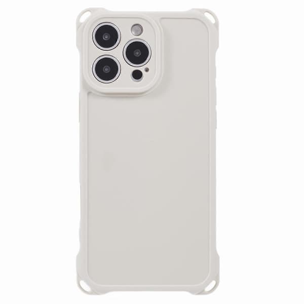 Til iPhone 16 Pro Max etui forstærket hjørnebeskyttelse TPU telefoncover Hvid