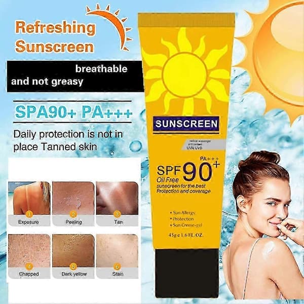 Premium lysnende solkrem SPF90+++ fuktighetskrem for ansikt, blekende lotion A
