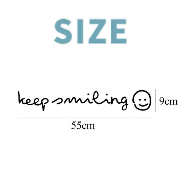 Keep smiling väggdekal för sovrumsdekoration A