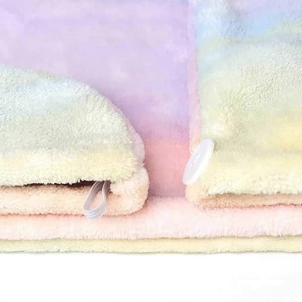 Hårtørringshåndklæde Pakke med 5, Hurtigtørrende Mikrofiber Wrap Hætte til Langt og Kort Hår A