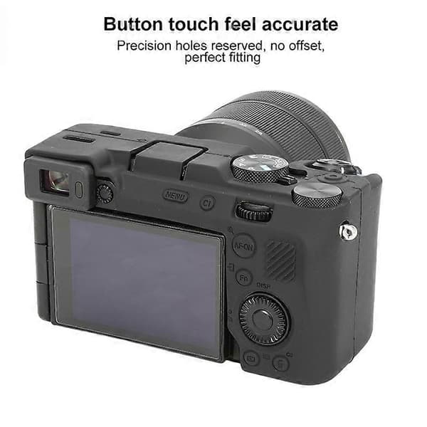 Blankt blødt silikonebeskyttelsesetui sort til Sony ILCE-7CM2 / A7C II / A7CR