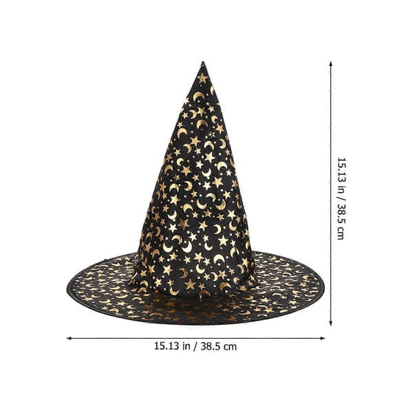 Partyhatter Svart Farge Halloween Hodeplagg Kostymehatt Halloweenfester 3 Stk A