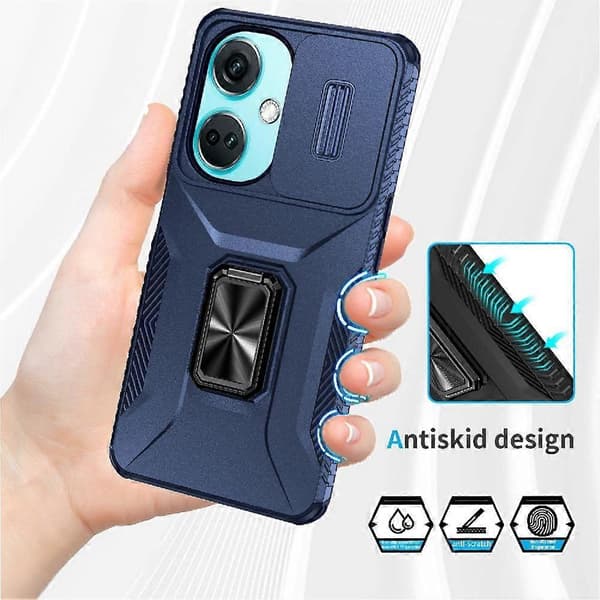 Fodral för OnePlus Nord N30 5G Linsskyddsring Hållare Stötsäker Bilmagnet Blå