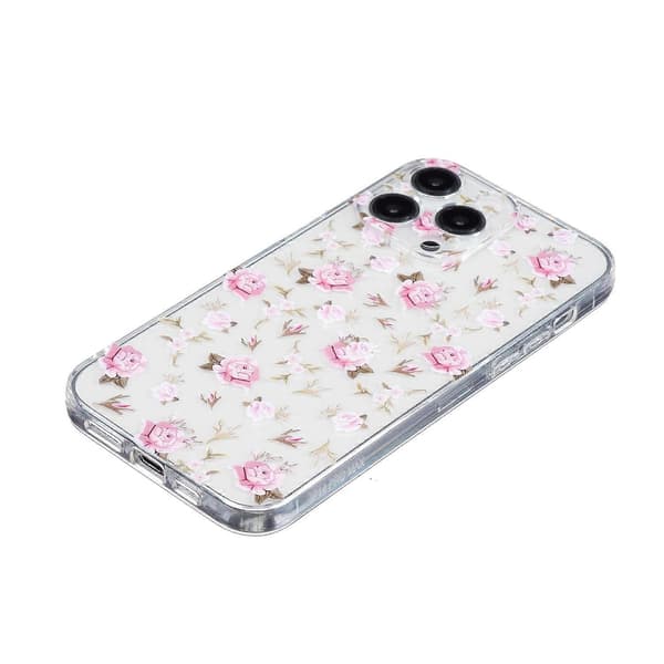Til iPhone 14 Pro etui med mønstertryk, ridsefast TPU-telefoncover A