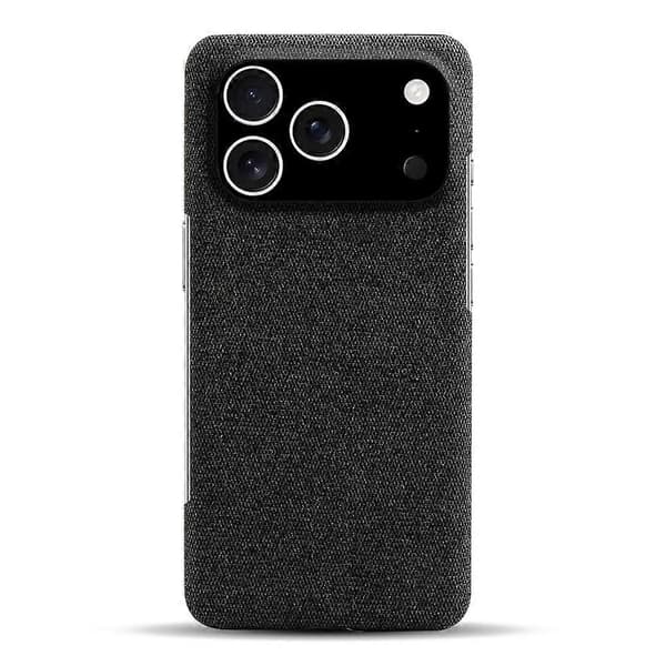 Kompatibel med iPhone 17 Pro Mobilskal Tygtextur Anti-Rep Skyddande PC Baksida A