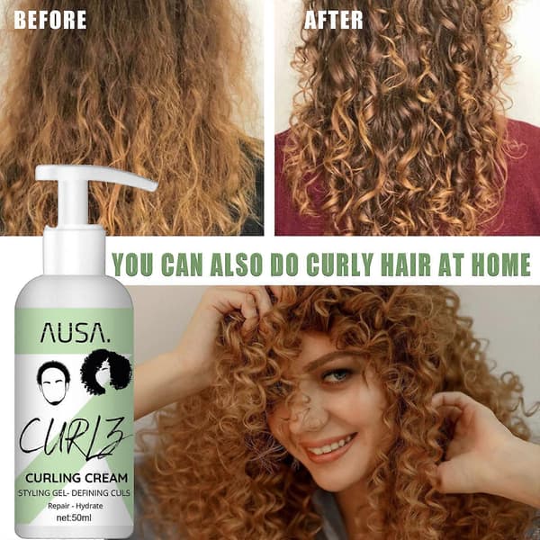 50 ML Återfuktande lockigt elastin hårbalsam styling fluffigt och starkt utjämnande A