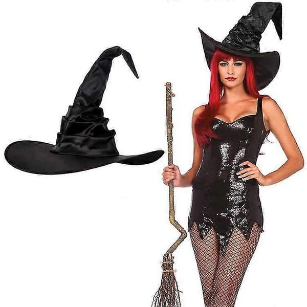 Halloween Heksehatt for kvinner til Halloween kostymefest karnevalsdekorasjon A