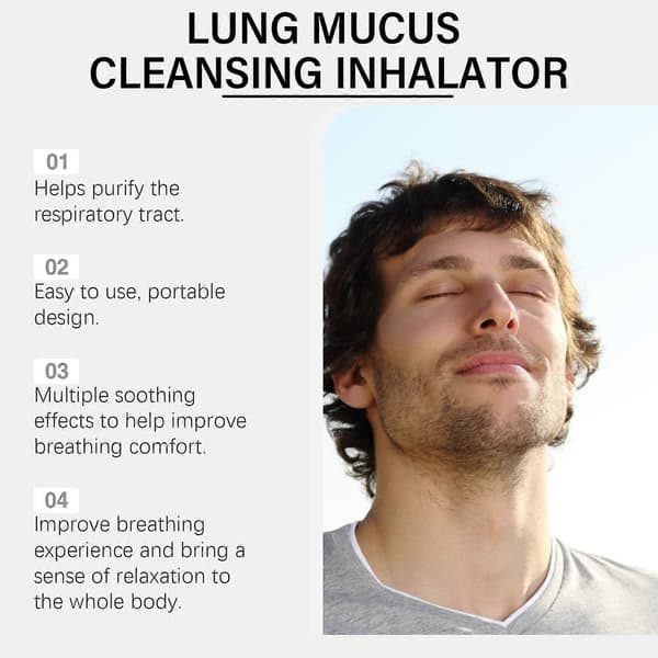 Lunge slimrensende inhalator, urtebasert lungerenser inhalator (5 stk)