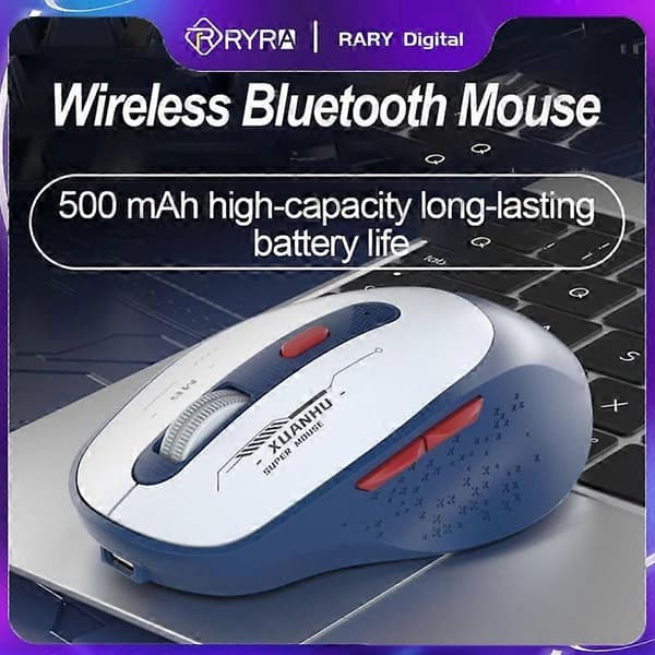 RYRA Dual Mode Bluetooth 2.4G Trådløs Mus Type-C Genopladelig Lydløs Ergonomisk