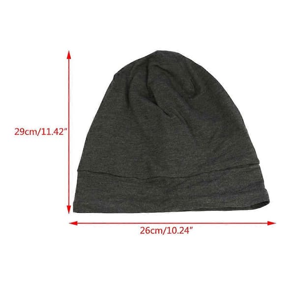 Satengfôret sovehette Hårdeksel Bonnet Justerbar Elastisk Silkeaktig Slouchy Skull Beanie Ensfarget Nattsøvnlue Lysegrå A