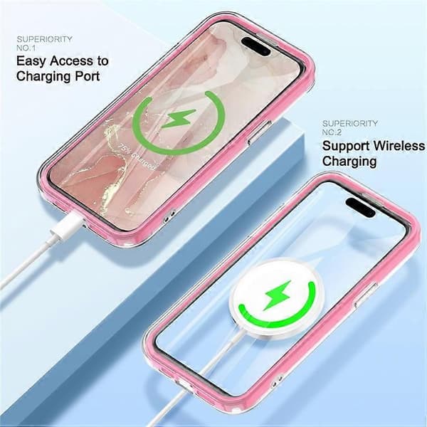 Kompatibel med iPhone 14 Pro Max-deksel PC+TPU Helkropps støtsikkert gradient fjærtelefondeksel A