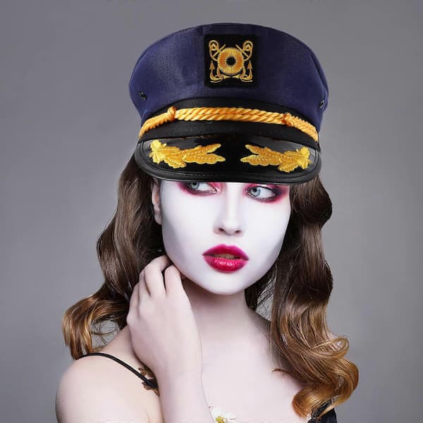 Hatt Halloween-dekorasjon for voksne i marineblå polyester 1-pakning A