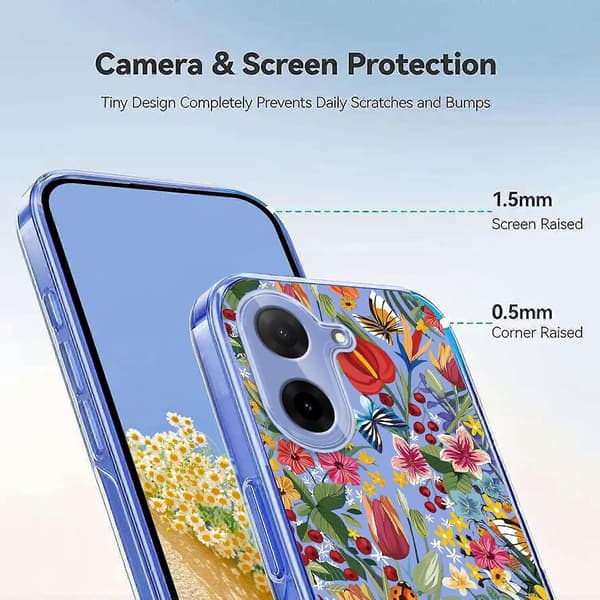 Blomstermønster malt TPU-telefondeksel til Redmi A5 4G 173,3 mm