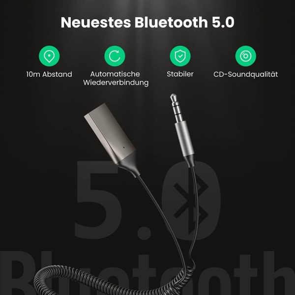 Bluetooth Aux -sovitin Bluetooth -auton vastaanotin USB Handsfree -auto k