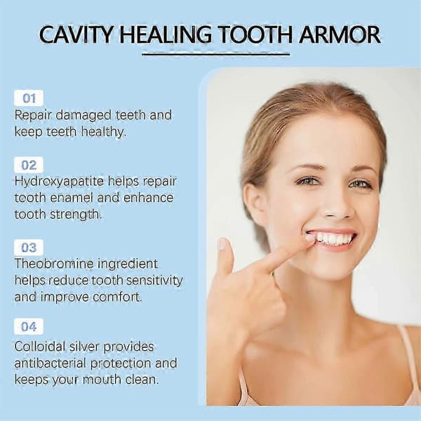 1-3x 60ml Tannpleieløsning Dentite Cavity Healing Tooth Armor A