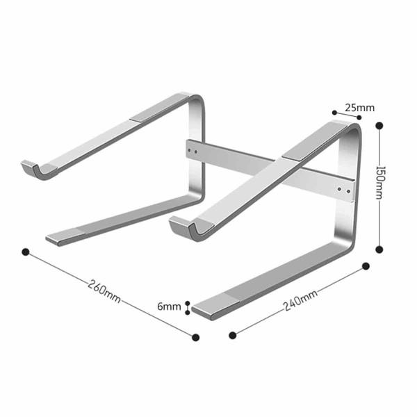 Enkelt Macally Astand-stöd (PC och MacBook - 17'' - Grå)