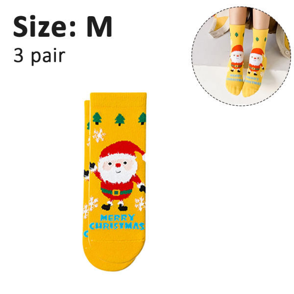 3 PCS Cute Kid Sock Warm Winter Crew Socks Unisex Cotton Socks X