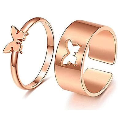 Ringe Kærlighed Hjerte/Dinosaur/Sommerfugl/Lyn Form Parring til Smykkegave A