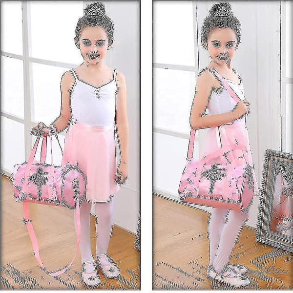 Børnedansepose Skuldertaske Piger Latindansepose Balletpose Børns Diagonalpose Pung A