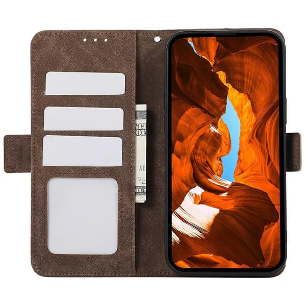 ABEEL Til Samsung Galaxy A26 5G Etui PU Læder Folio Stand View RFID Blokerende Telefoncover