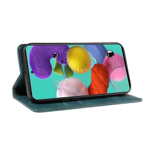 Etui til Samsung Galaxy A51 4G Læder Folio Pung Magnetisk Beskyttelse...Grøn